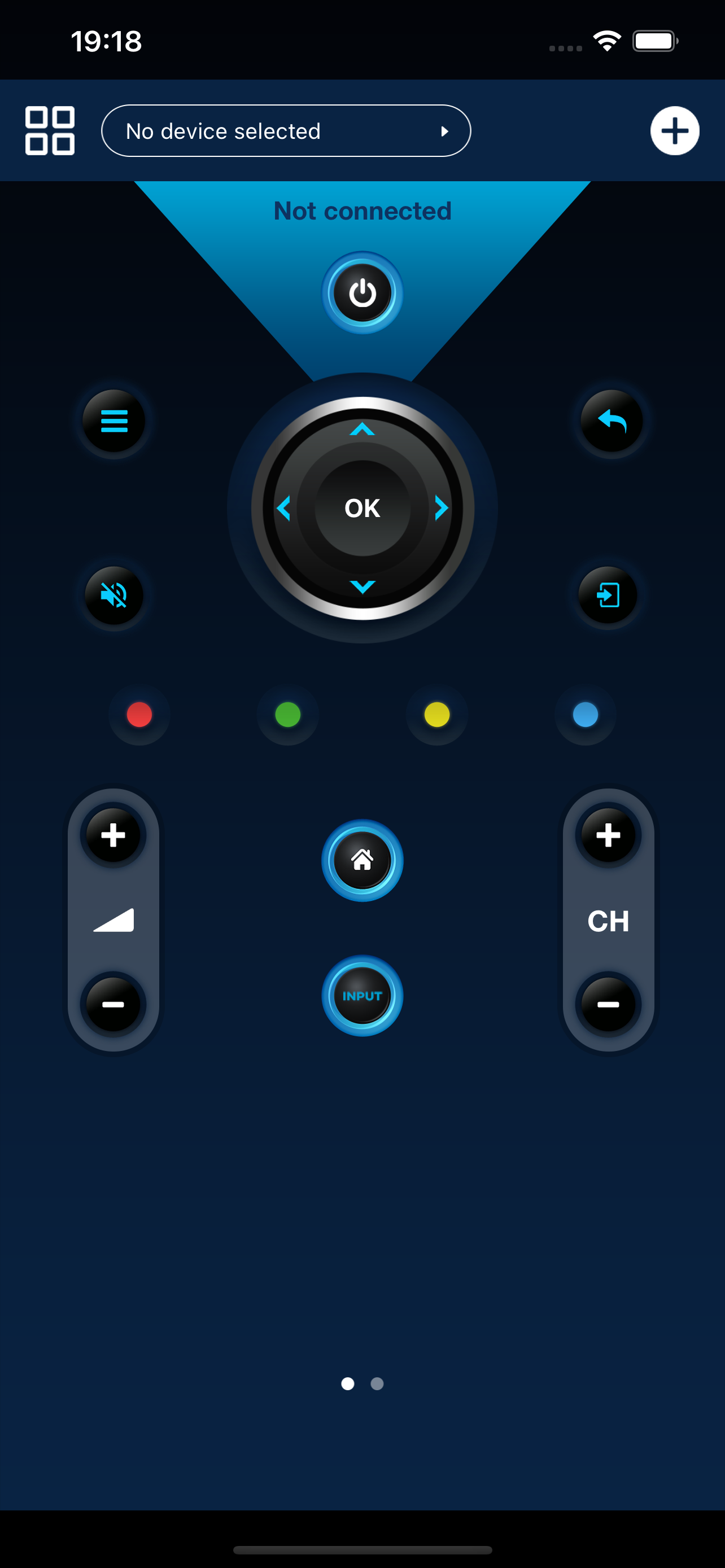 Universal TV Remote iOS app screenshot